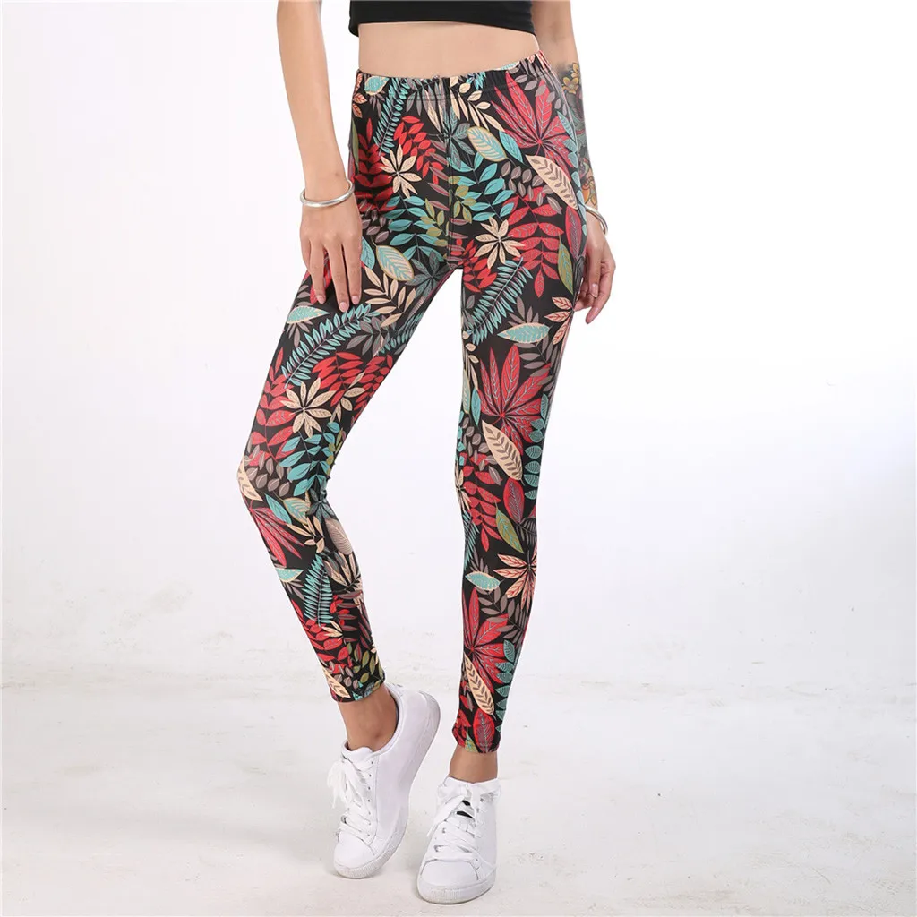 Женские Мультяшные комиксные красивые штаны с высокой талией стрейч Леггинсы