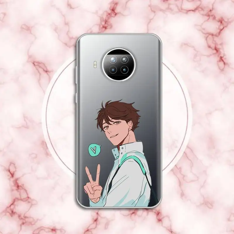 

Haikyuu Oikawa japanese anime manga luxury Phone Case coque Transparent for Xiaomi Redmi note 10 t 8 9 pro lite 11