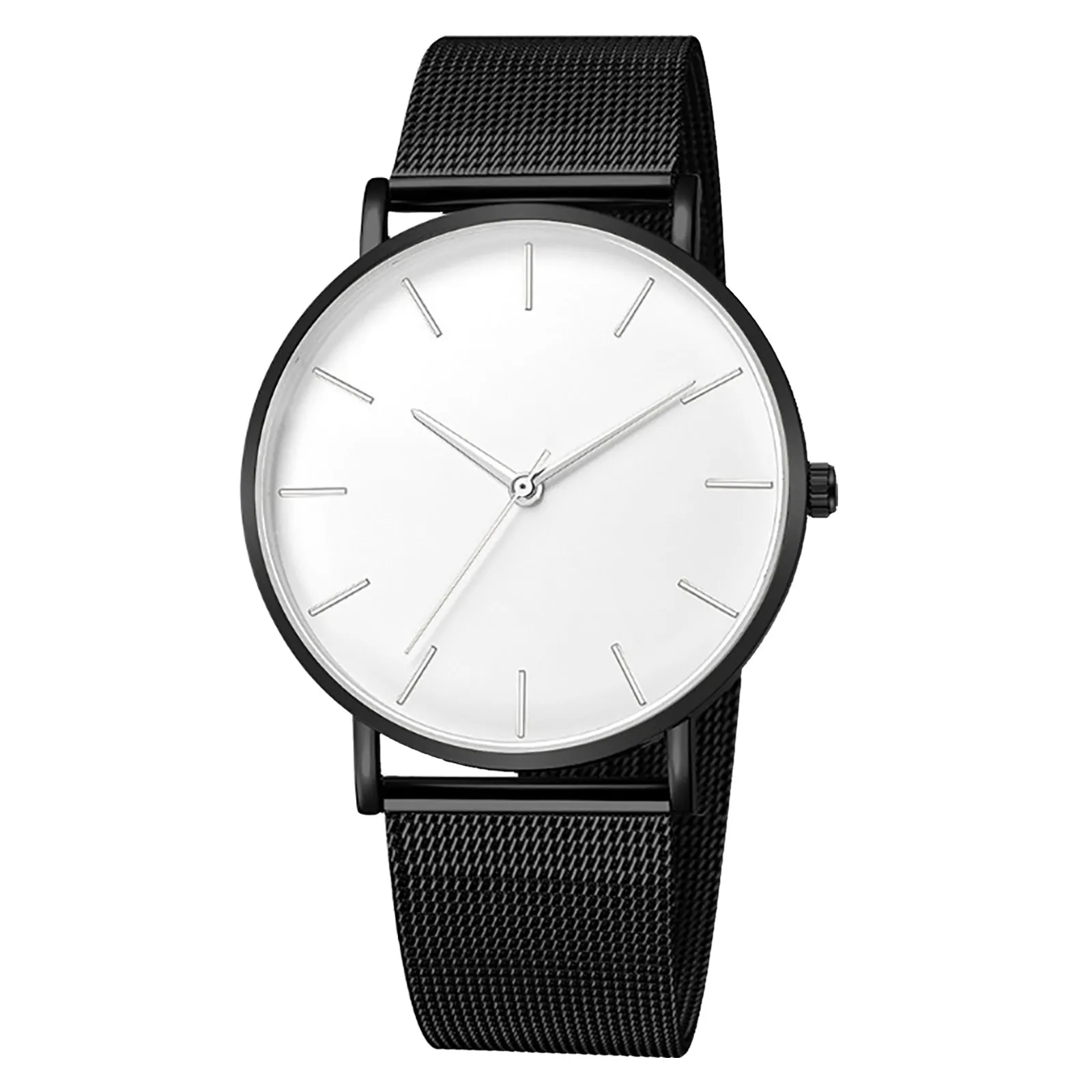

Simple Men Watch Minimalist Stainless Steel Mesh Belt Buckle Quartz Watches For Men Wristwatches Business Men Watch reloj hombre