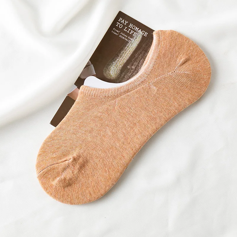 

10 Pairs/Lot Spring Summer Solid Silicone Non-slip Invisible Socks Women Cotton Boat Sock Female Breathable Sock Slippers Woman