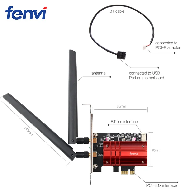 Двухдиапазонный беспроводной AC Настольный PCI-E Intel 9260AC 8260AC 802.11ac 2,4 г/5 ГГц WiFi Bluetooth PCI Express беспроводной WiFi адаптер
