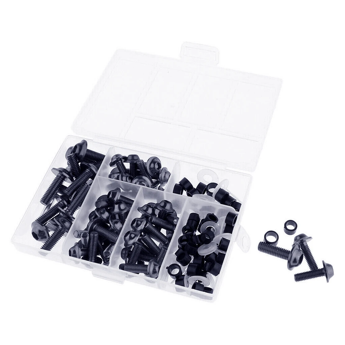 

158pcs Black Fairing Bolts Kit Fender Windscreen Fastener Clips Screws Fit for Motorcycle Sportbike Accessories