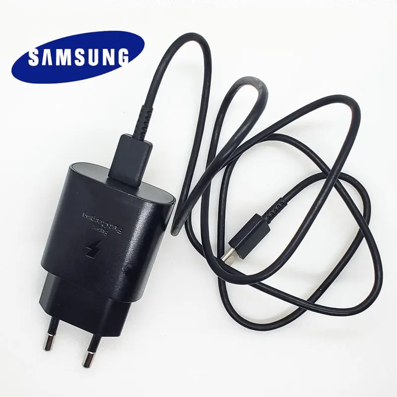 

Original Samsung Note 10 plus MobilePhone super fast charger 25 w Travel Usb PD PSS Fast Charge Adapter For Galaxy Note 10+ S10