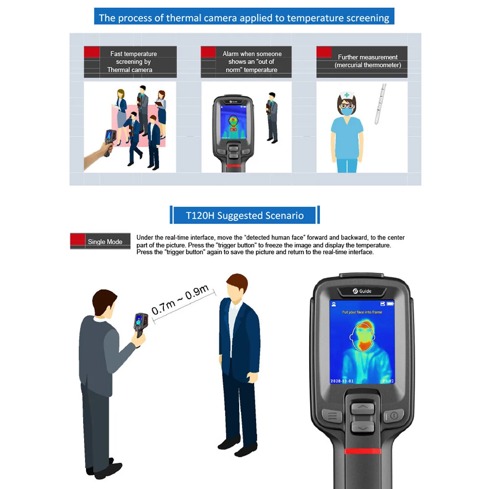 New Arrival Thermal Imaging Camera for Inspection and Quarantine Temperature Screening Detection Thermometer |