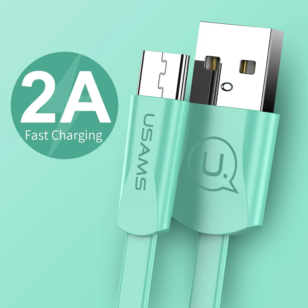 Кабель USB Type C USAMS 3 шт. плоский кабель для синхронизации данных Samsung S 10 9 8 Honor Huawei
