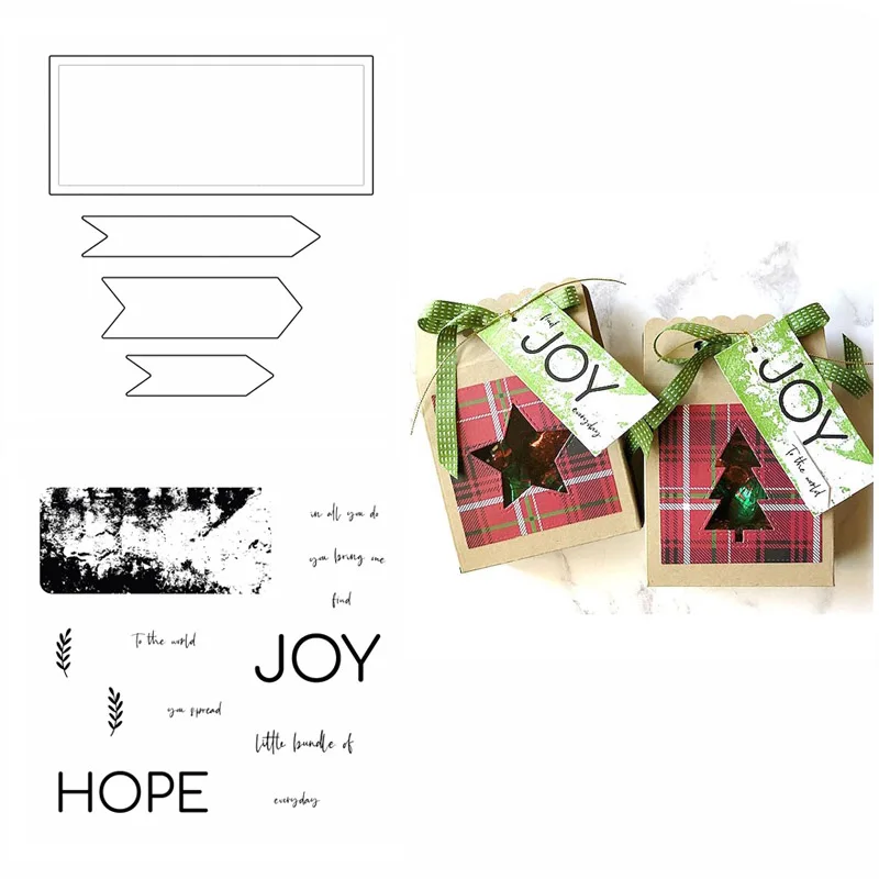 

Радость на каждый день набор для стемпинга и координации под давлением радость и надеемся, что фон металлический Трафаретный вырубной штам...