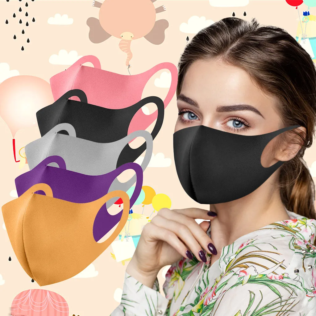 Маски многоцветные 3D для мужчин и женщин многоразовые дышащие моющиеся тканевые