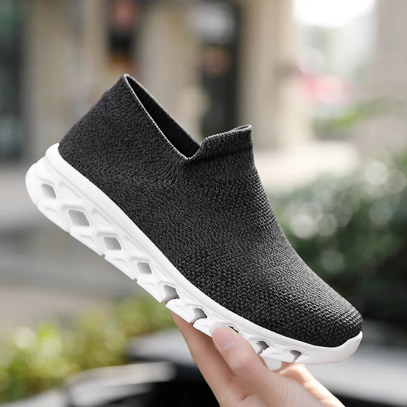 

Women Sneakers 2020 Loafers Shoes Slip-On Flat shoes Ladies knitted Mesh Sock Sneakers footwear Female Trainers Zapatillas Mujer