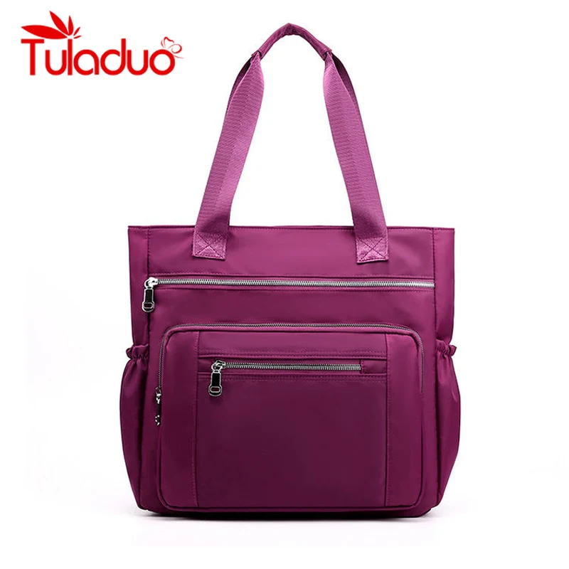 Нейлоновая Большая вместительная длинная сумка через плечо для шоппинга