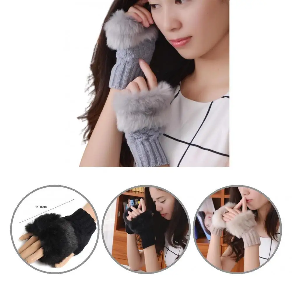 

1 Pair Great Anti-shrink Women Mittens Winter Mittens Practical Portable