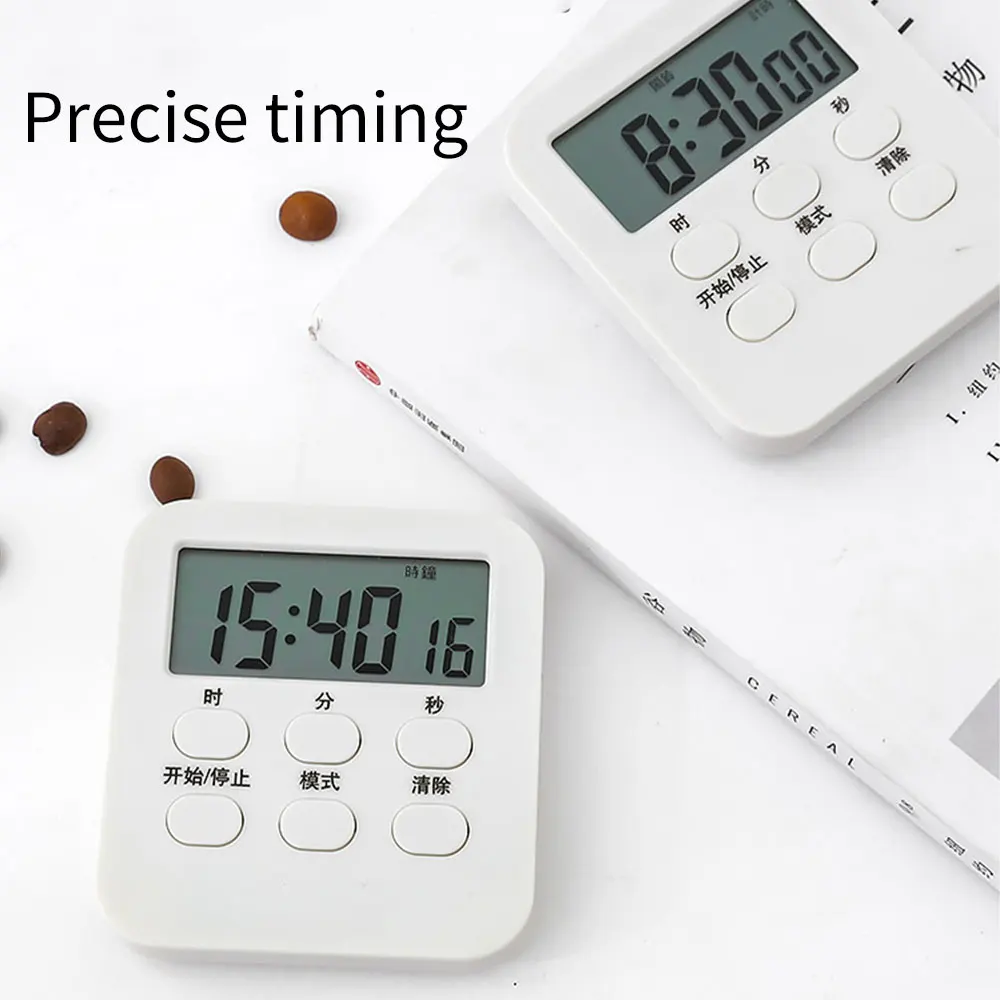 Мини цифровой ЖК дисплей кухонный таймер квадратный обратный отсчет