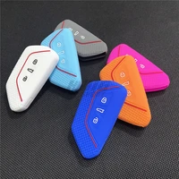 for vw volkswagen golf 8 mk8 2020 3 buttons smart key new car rear silicone remote smart key case key fob holder cover trim
