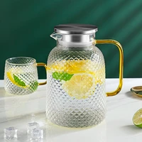 glass water pitcher with filter turkish jug stainless steel cold water jug crystal cups kettle for home leonodesa with tap
