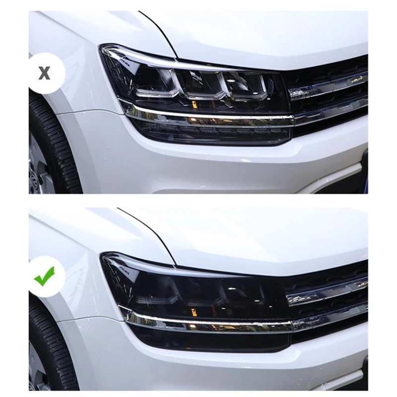 Прозрачная Черная защитная пленка для автомобильных фар AEP из ТПУ Volkswagen VW Golf Tiguan L