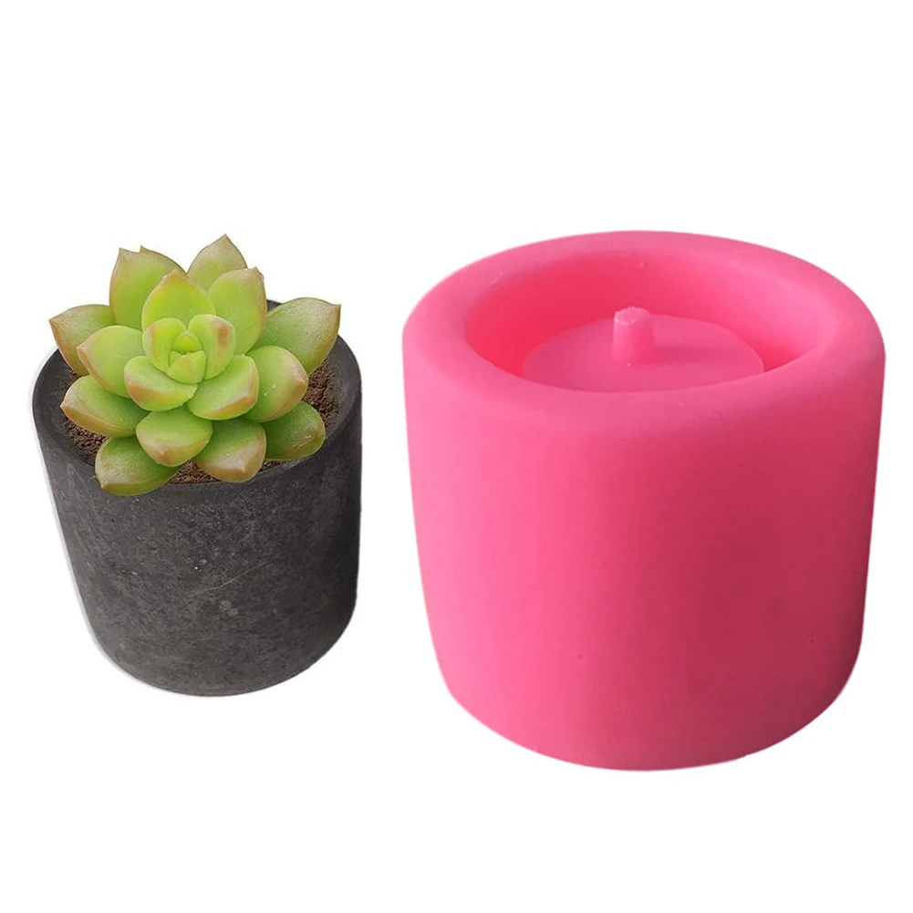 Plant Pot Silicone Mold Round Succulent Flower Cement Vase Handmade Clay Craft Heat Resistant Baking | Дом и сад