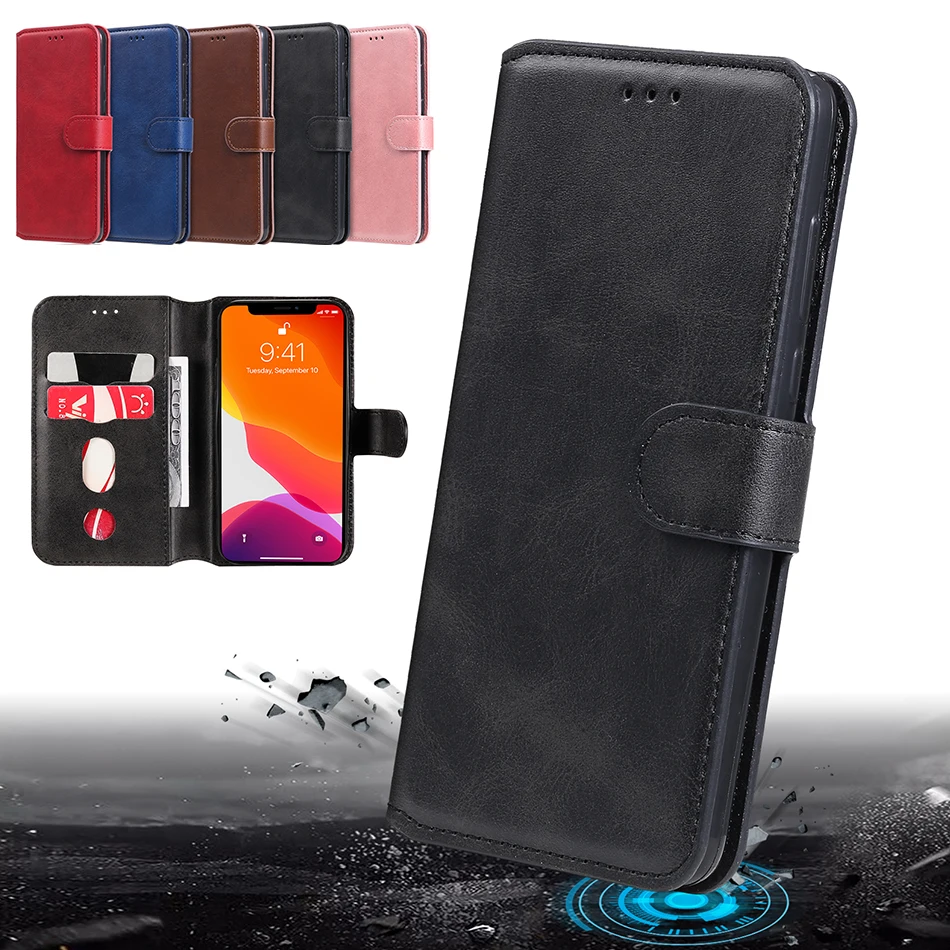 

Wallet Flip Case For Xiaomi Poco F3/X3 GT M3 Pro Redmi Note 11 10 10T 10S 9 9S 9T 8 8T 9A 9C 8A Leather Cover With Card Slots