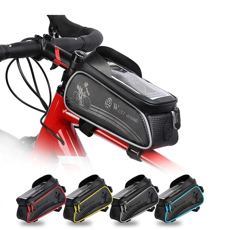 

Cycling Bicycle Bags Top Tube Front Frame Bag Waterproof Touch Screen MTB Road Pannier Dirt-resistant Bike Accessories Bags
