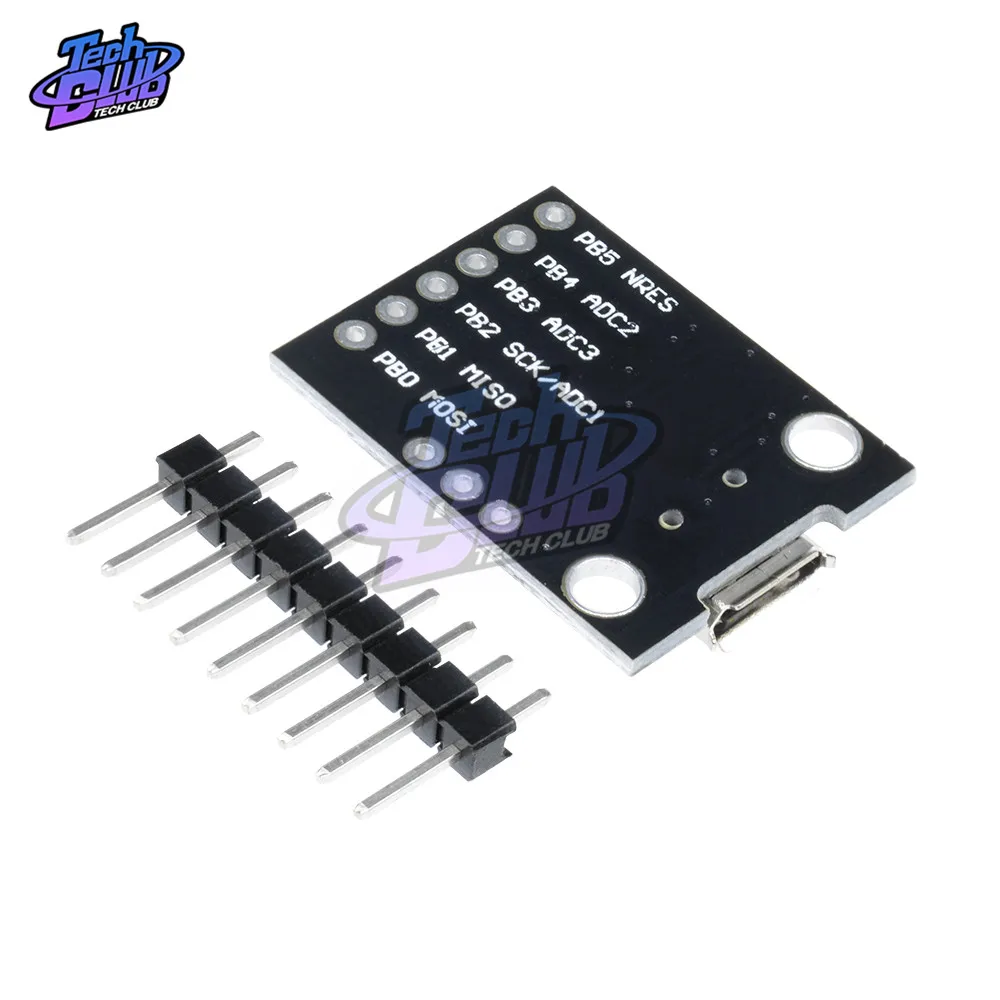 Плата разработки ATTINY для ATtiny13A/ATtiny25/ATtiny45/ATtiny85 редактор программирования Micro Usb