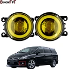 2 шт. для Mitsubishi Grandis NA_W MPV Субару Outback 2004-2011 LED 90 мм круглый Ангел глаз фонари дневного света Противотуманные светильник + дневные ходовые огни светильник