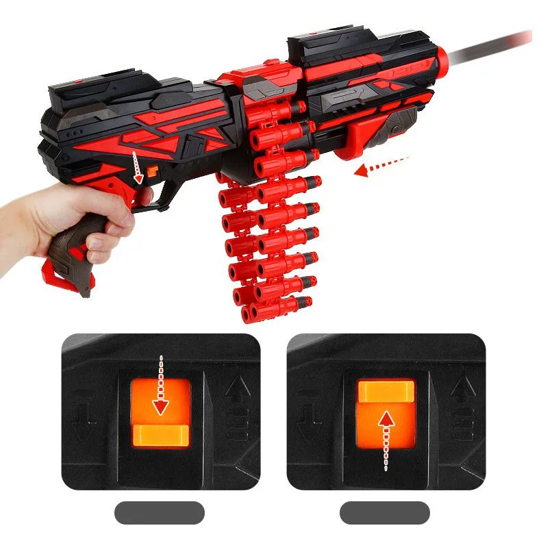 Новая цепь ручной взрыв мягкая пуля пистолет костюм для Nerf пули игрушечный пистолет EVA Дротика бластер игрушка пулемет дети лучший подарок Рождество