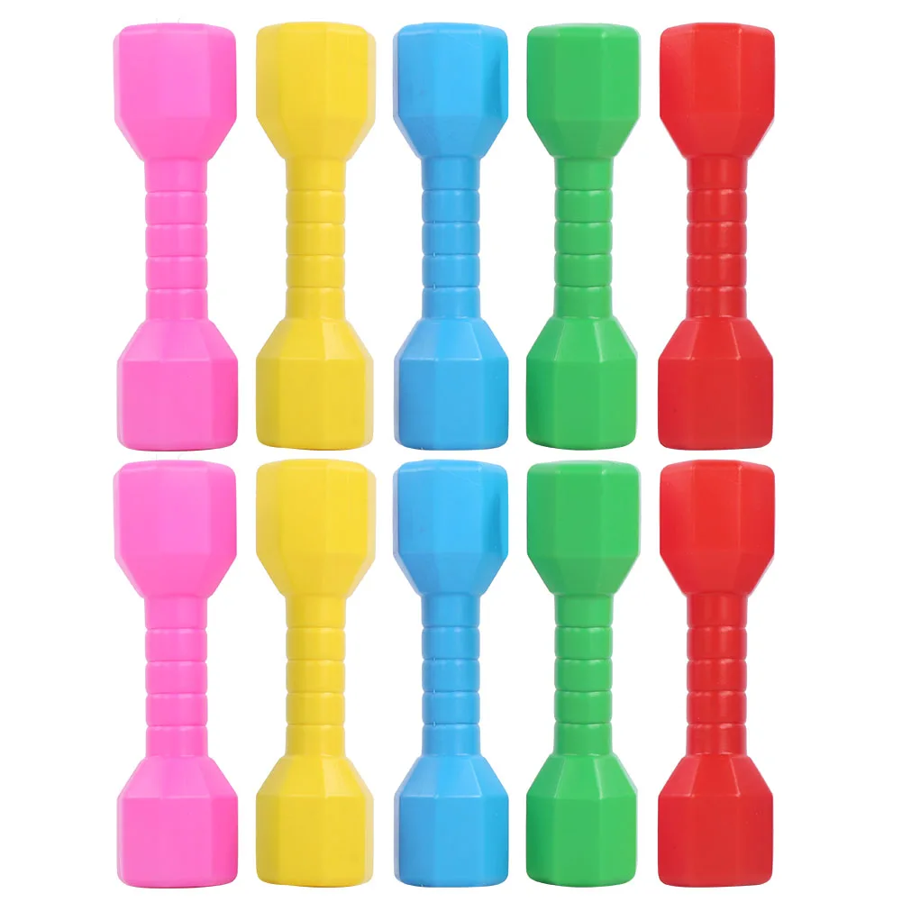 

10Pcs Children Toy Dumbbell Parent-Child Early Education Plastic Kid Fitness Equipment Weightlifting Dumbbell Equipment