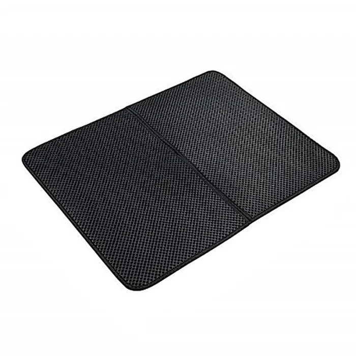 litter Mat Black Cat Litter Trapper Litter Mat Clean Cat Mat with Water Proof Layer - Color: litter Mat Black