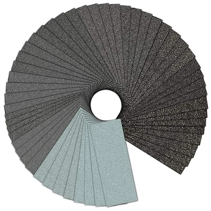 

52 Pcs Sandpaper, Sandpaper Sander Sheets Waterproof of 120-3000 Grit Wet Dry Sandpaper Assortment 9X 3.6 Inch