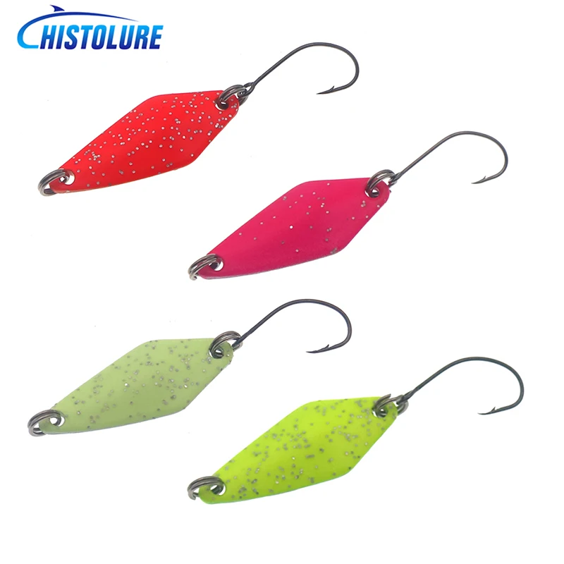 

4 шт./лот искусственная металлическая приманка в виде ложки, жесткая приманка с блестками, блестящая ложка, блестящая светящаяся приманка с ...