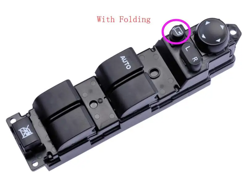 With Folding Capqx для Mazda 2 2007-2013 передний левый электрический стеклоподъемник переключатель двери мастер Электрический переключатель окна питания Кнопка - Цвет: With Folding