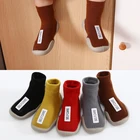 Обувь для маленьких мальчиков и девочек, теплые нескользящие носки для младенцев на зиму и весну, детские носки с мягкой резиновой подошвой, обувь для малышей, нескользящие носки для пола, обувь