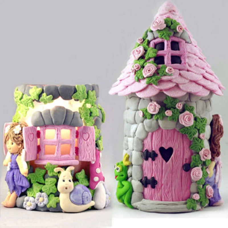 DIY Дом дверь замок окна силиконовые помадка мыло 3D форма для торта капкейков желе