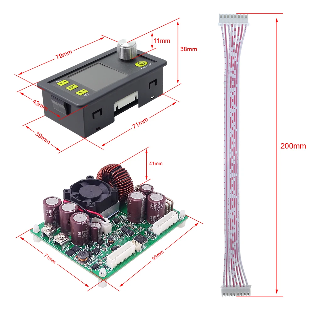DPS5020 50 в 20 А Bluetooth USB-связь CV/CC DC-DC понижающий источник питания модуль