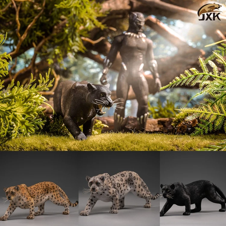 Фигурка животного игрушечная Статуэтка 1/12 JXK Jxk021A/B/C 3 цвета Леопард Ягуары