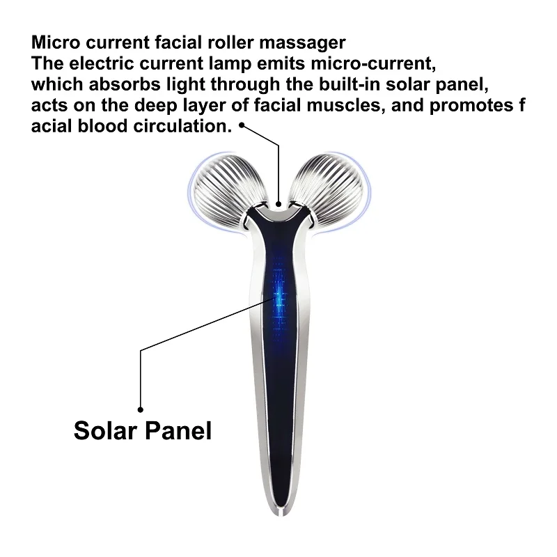 3D роликовый массажер лица серебро тонкое лицо для всего тела в форме Солнечная