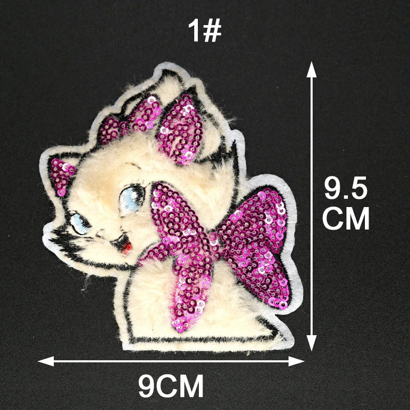 Плюшевая нашивка с блестками для пришивания одежды свитера декоративные большие