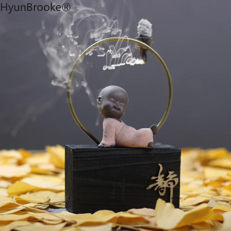 Zen Style керамический маленький монашеские благовония держатель для горелка конус