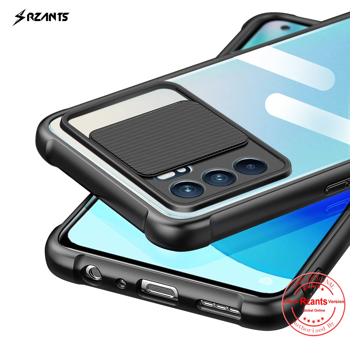 Rzants For OPPO Reno6 4G Reno 6 Pro Reno6 Z 5G Case Lens Protection Camera Strong Protective Slim Airbag Transparent Thin Cover