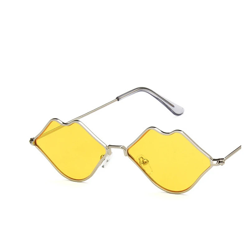 

Fashion Cute Sexy Retro Sunglasses Women Vintage Metal Sun Glasses Luxury Brand Design Lip Shape Eyewear Female Red Shades UV400