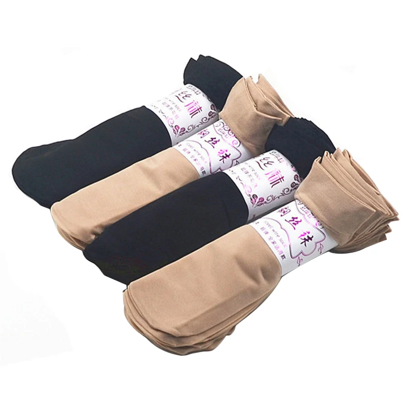 Летние женские бархатные носки тонкие короткие из шелковой стальной проволоки 10