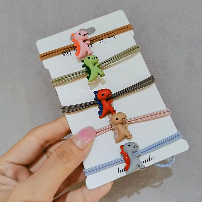 Детская резинка для волос 5 шт./компл. с мультяшными животными|Аксессуары девочек|