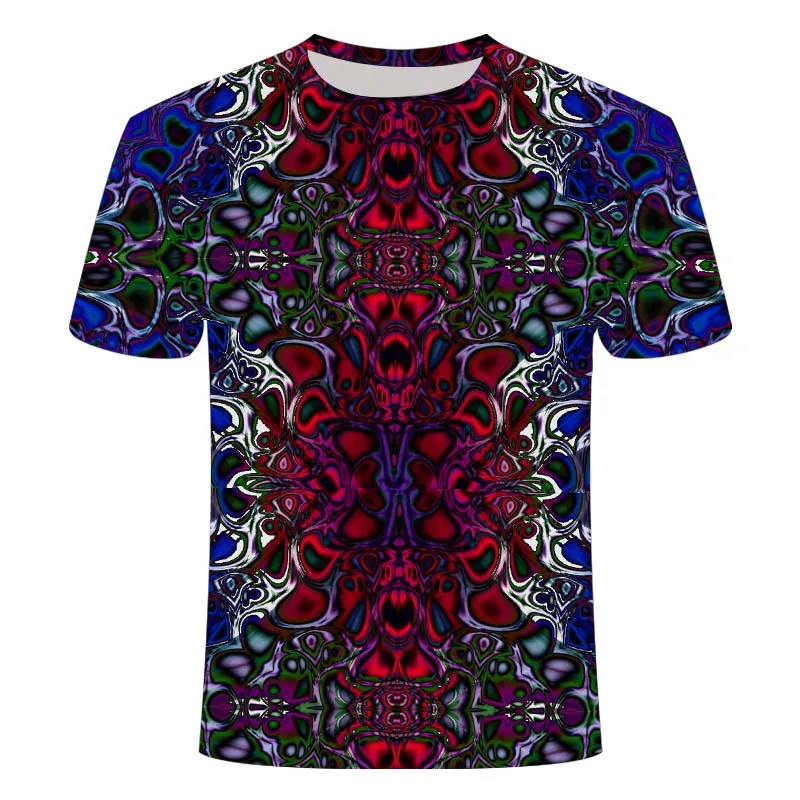Мужская и женская футболка с трехмерным принтом модная летняя повседневная