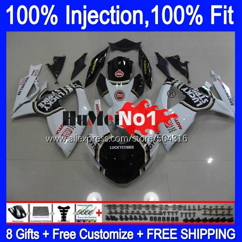 

OEM For SUZUKI GSXR-750 GSXR600 GSX-R750 2008 2009 2010 Lucky white 17MC.79 GSXR-600 K8 GSXR750 GSXR 600 750 08 09 10 Fairings