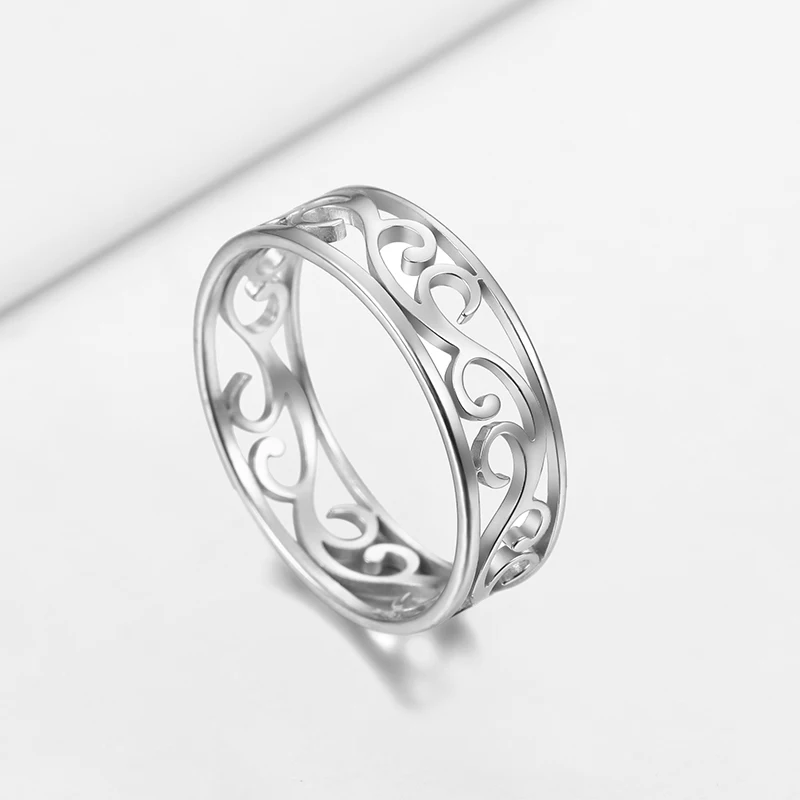 COOLTIME филигранные граненые любовь кольцо на палец для обручального кольца женщин