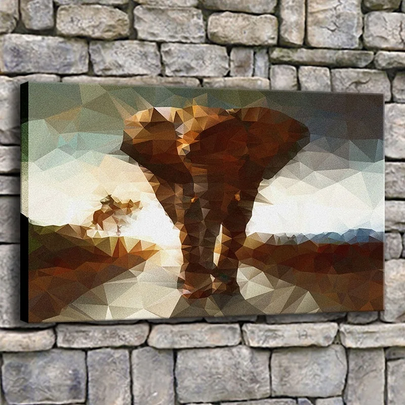Картина на холсте домашний декор 1 шт. слон мозаика фоны живопись художественные