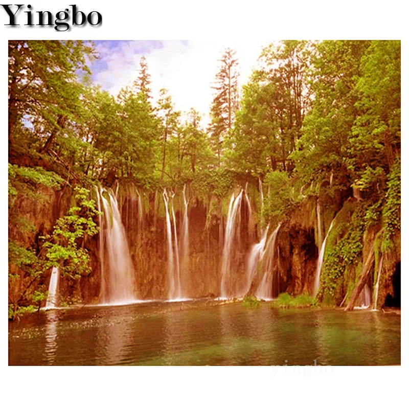 5D Diy наборы для алмазной живописи водопад в национальном парке полный квадратный