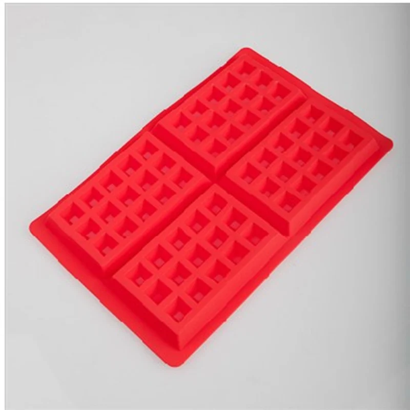 Дешевые 4 5 сетки семья вафельница прямоугольная круглая сетка торт Силиконовая