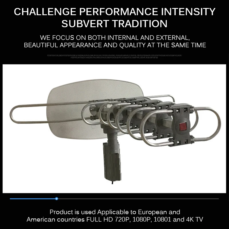 Новая уличная цифровая ТВ антенна HD 150 миль 360 градусов для Full TV DVB T UHF VHF FM с высоким