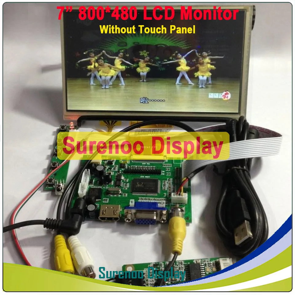7 &quot800*480 ЖК-дисплей модуль Дисплей монитор Экран + совместимому с HDMI/VGA/2AV доска