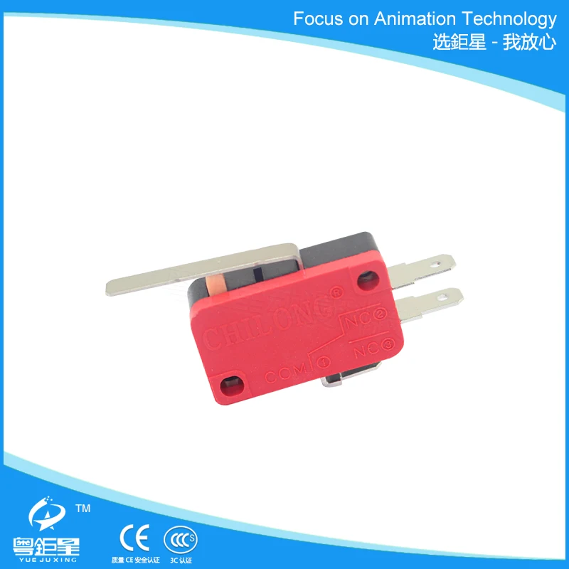 Бесплатная доставка 10 шт. 3-футовый серебристый контактный микро-переключатель