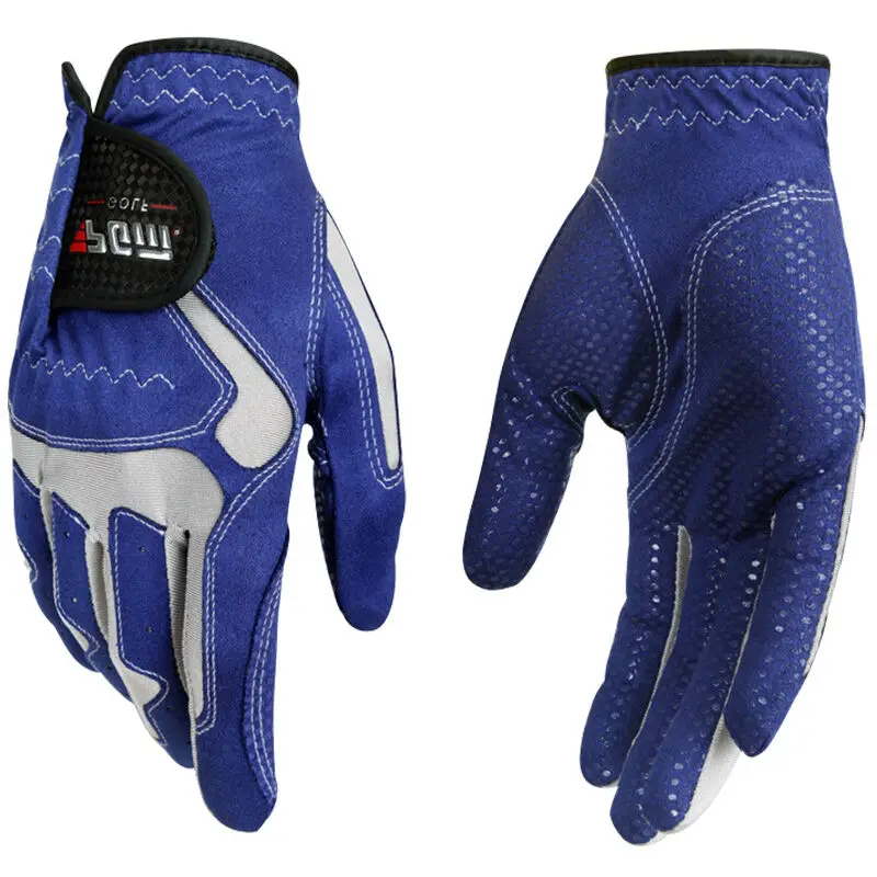 Перчатки для гольфа мужские дышащие голубые белые серые 3 цвета спортивные